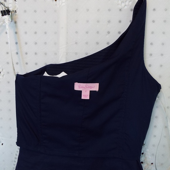 NWOT Lilly Pulitzer Tylar One Shoulder Dress SZ 2 - Picture 7 of 8